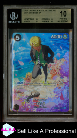 SANJI BANDAI ST14-003 2025 ROYAL BLOODLINE ENGLISCH CASE BROKEN BECKETT 10 - Image 1