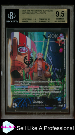 USOPP BANDAI OP10-042 2025 ROYAL BLOODLINE ENGLISCH CASE BROKEN BECKETT 9.5 - Image 1