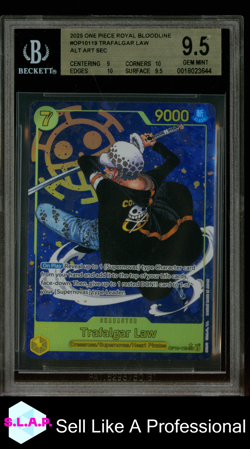 TRAFALGAR LAW BANDAI OP10-119 2025 ROYAL BLOODLINE - ENGLISCH BECKETT 9.5 - Image 1