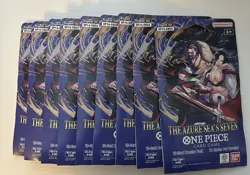 One Piece TCG OP14 The Azure Sea’s Seven Booster Pack (Lot of 9) Factory Sealed - Image 1