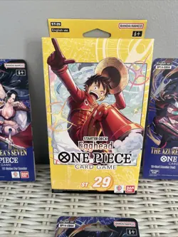 Bandai One Piece Lot of 4 as Pictured 1X Starter Deck 29 Egghead & 3X Boosters - Image 4