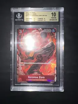 ONE PIECE BGS 10 RORONOA ZORO OP01-025 ROMANCE DAWN ENGLISH 2022! - Image 2