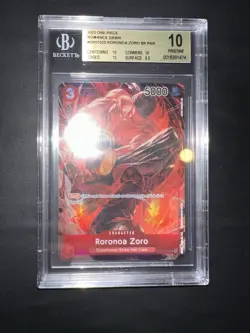 ONE PIECE BGS 10 RORONOA ZORO OP01-025 ROMANCE DAWN ENGLISH 2022! - Image 3