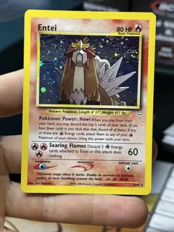 #4 Entei 6/64 Neo Revelation 2000 Holo Rare WOTC Pokemon Card TCG - Image 3