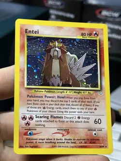 #4 Entei 6/64 Neo Revelation 2000 Holo Rare WOTC Pokemon Card TCG - Image 5