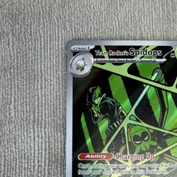 Pokemon TCG Team Rockets Spidops Card 187/182 Destined Rivals Illustration Rare - Image 4