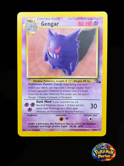 Gengar 20/62: Fossil Set Non-Holo Rare Pokemon Card Vintage WOTC - Image 1