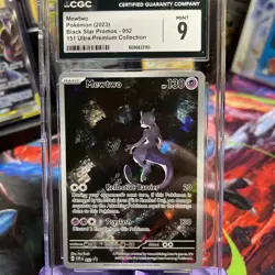 Pokemon 151 Mewtwo 052 Scarlet & Violet Promo Card Holo Illustration Rare CGC 9 - Image 1