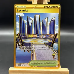Levincia 244/182 Destined Rivals Gold Hyper Rare Holo Pokemon TCG Card NM - Image 1