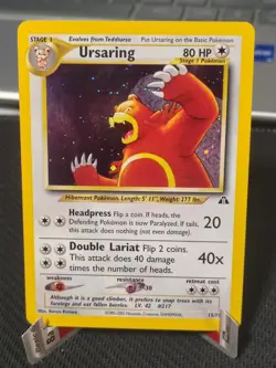 Pokemon TCG Ursaring Neo Discovery Holo Rare Card 15/75 EXTREMELY CLEAN NEAR MNT - Image 1