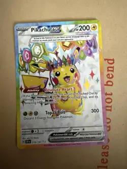 Pokemon Pikachu TCG Surging Sparks EX Full Art Card 219/191 - Image 1