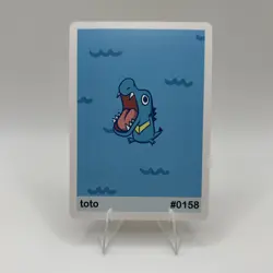Pookiemoot Gen 2 Toto #0158 Totodile Parody Card Fan Art Derpy Pokemon - Image 1