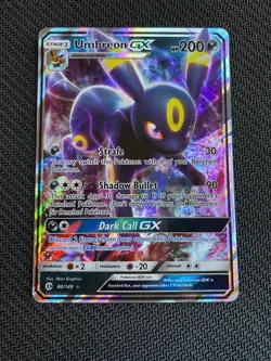 Pokemon Umbreon GX TCG Sun & Moon Holo Ultra Rare Card 80/149 NM - Image 1