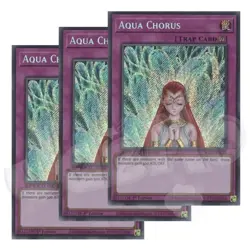 Yugioh - Aqua Chorus x 3 - 1st Edition Secret Rare NM - Free Holographic Card - Image 1