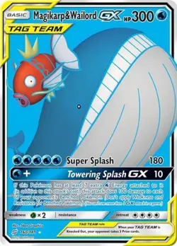 Pokemon Magikarp & Wailord GX (Full Art) NM 1st Edition Normal SM - Team Up - Image 1