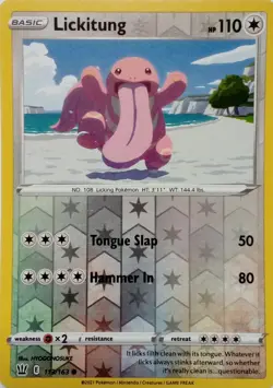 113/163 LICKITUNG REVERSE HOLO BATTLE STYLES POKEMON CARD - Image 1