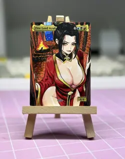 Hand Painted Altered full Art Mtg card Anime girl Fire Lord Azula - Image 2
