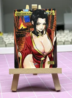 Hand Painted Altered full Art Mtg card Anime girl Fire Lord Azula - Image 3