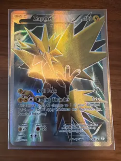 Pokemon TCG XY Generations Zapdos EX Full Art Holo Ultra Rare Card #29/83 - Image 2