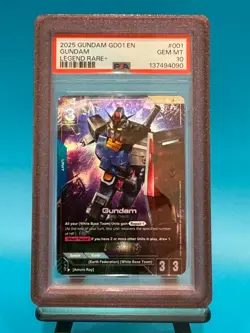 Gundam - GD01-001 LR+ - Newtype Rising Alternate Art - Gundam Card Game PSA 10 - Image 1