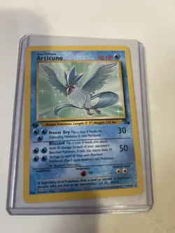 1999 Pokemon TCG 1st First Edition Fossil ARTICUNO Rare 17/62 Vintage Card - Image 1