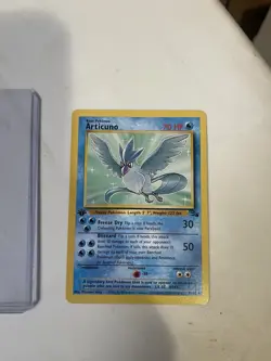1999 Pokemon TCG 1st First Edition Fossil ARTICUNO Rare 17/62 Vintage Card - Image 4
