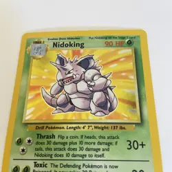Nidoking Holo Pokemon Card 11/102 Base Set Vintage 1999 WOTC Rare 90 HP - Image 4