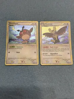 Pokemon TCG HGSS05 Lot Hoothoot Noctowl 2 Cards Nintendo 2010 English - Image 1
