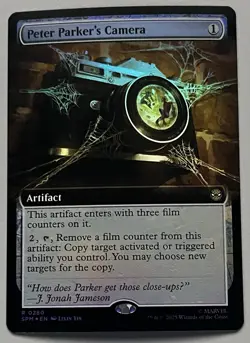MTG Marvel’s Spider-Man Peter Parker’s Camera Artifact RARE FOIL #0280 - Image 1