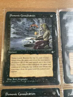 MTG Demonic Consultation - Ice Age x4 Magic the Gathering Free shipping! - Image 3