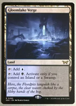 1x MTG Gloomlake Verge - Duskmourn RARE Land! NM Mint! - Image 1