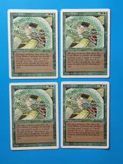 MTG 4x Craw Wurm x4 MP Revised Edition Magic Playset - Image 1