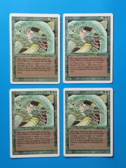 MTG 4x Craw Wurm x4 MP Revised Edition Magic Playset - Image 2