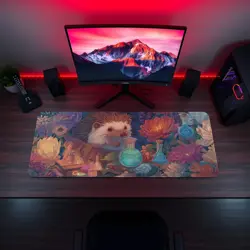 Hedgehog Alchemist Clever Animal Potion Maker Bloomburrow Magic MTG Playmat - Image 5