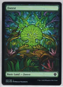 1x Forest #281 *Stained Glass Showcase Foil* - Dominaria United - Near Mint - Image 1