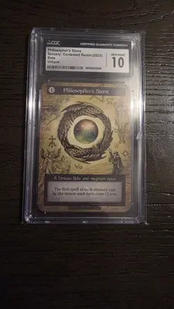 Philosopher's Stone - Beta Unique Sorcery Contested Realm CGC 10 - Image 1