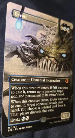 Deceit ~ Lorwyn Eclipsed ~ Extended Art ~ PACKFRESH ~ ECL MTG (Borderless) - Image 2