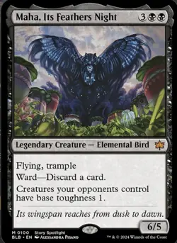Maha, Its Feathers Night Bloomburrow Regular - Image 1