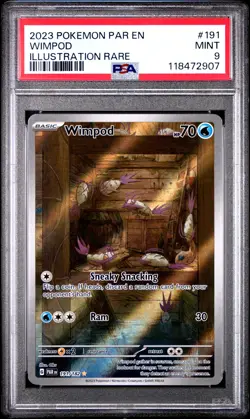 2023 POKEMON PAR EN-PARADOX RIFT ILLUSTRATION RARE #191 WIMPOD PSA 9 - Image 1