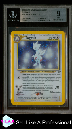 TOGETIC HOLO R 2001 POKEMON NEO GENESIS UNLIMITED GERMAN 16 BGS 9 - Image 1