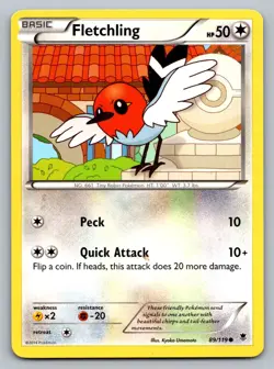 Pokemon TCG Phantom Forces Fletchling #89 - Image 1