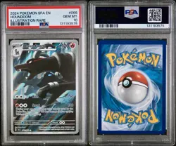 POKEMON PSA 10 HOUNDOOM ILLUSTRATION RARE 066/064 SHROUDED FLABLE ENGLISH 2024! - Image 3
