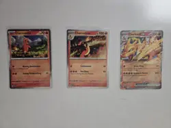 POKEMON CHARIZARD EX SVP161 + CHARMELEON 005 + CHARMANDER 004 COSMO PROMO SET NM - Image 1