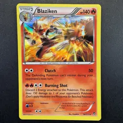 Pokemon TCG Blaziken 14/111 Holo Rare XY Furious Fists LP+/NM - Image 1