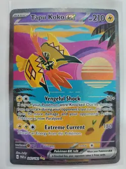 Tapu Koko ex 247/182 SV04 Paradox Rift Holo Special Illustration Rare LP Pokemon - Image 1