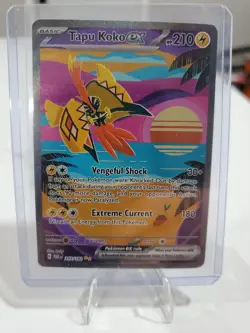 Tapu Koko ex 247/182 SV04 Paradox Rift Holo Special Illustration Rare LP Pokemon - Image 3