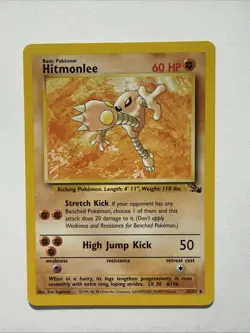 Fossil Pokemon TCG Hitmonlee 7/62 Non Holo WOTC NM/LP - Image 1