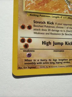 Fossil Pokemon TCG Hitmonlee 7/62 Non Holo WOTC NM/LP - Image 3