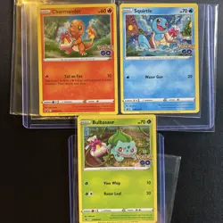 Pokemon Go, Charmander, Squirtle & Bulbasaur Holo Promo’s, NM/M, No Scratches! - Image 1