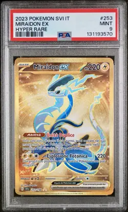 POKEMON PSA 9 MIRAIDON EX HYPER RARE 253/198 SCARLATTO e VIOLETTO ITALIANO POP6 - Image 1